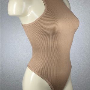 Nude Ribbed bodysuit